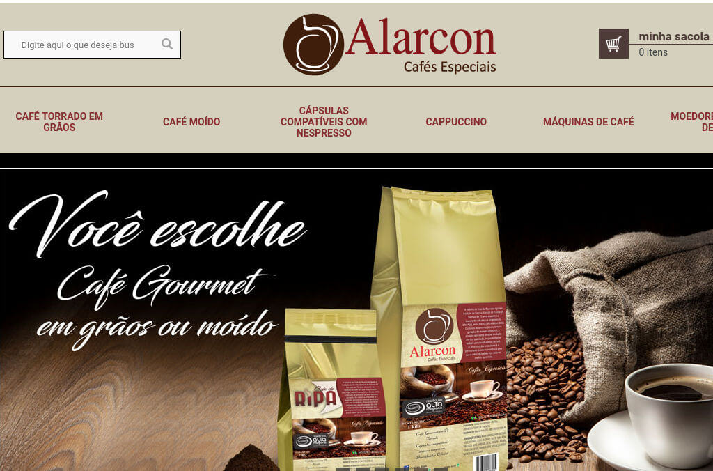 Site Alarcon Cafes Especiais