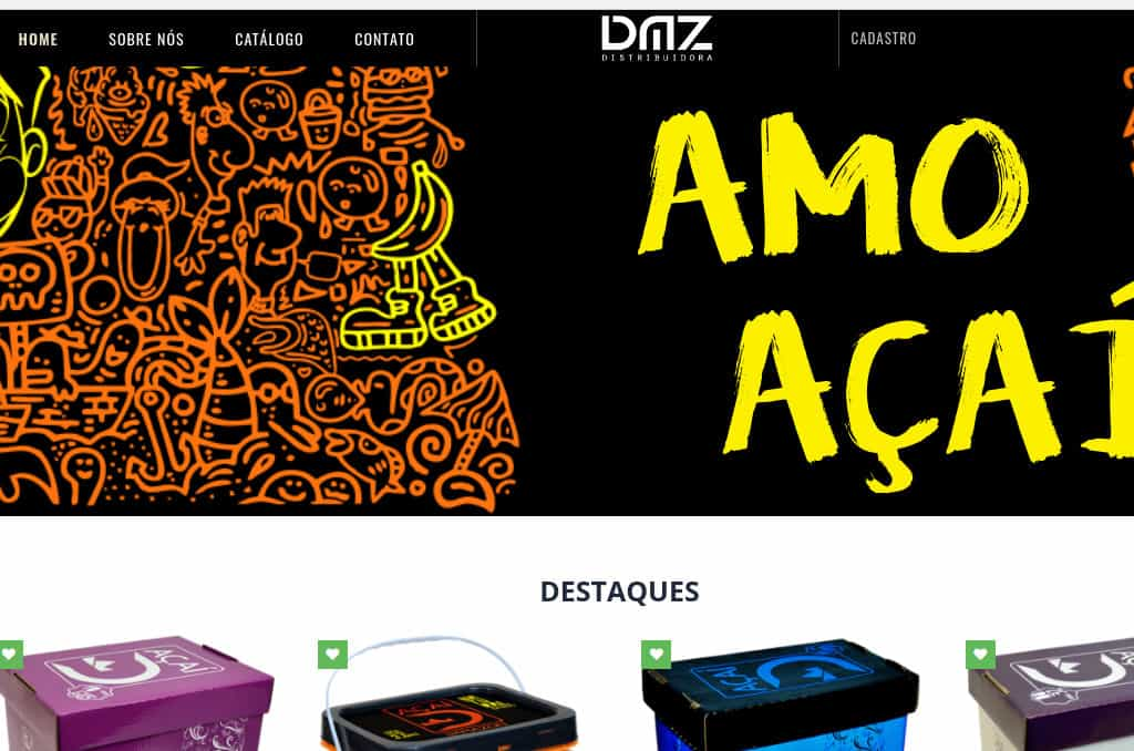 Site Damazônica Distribuidora